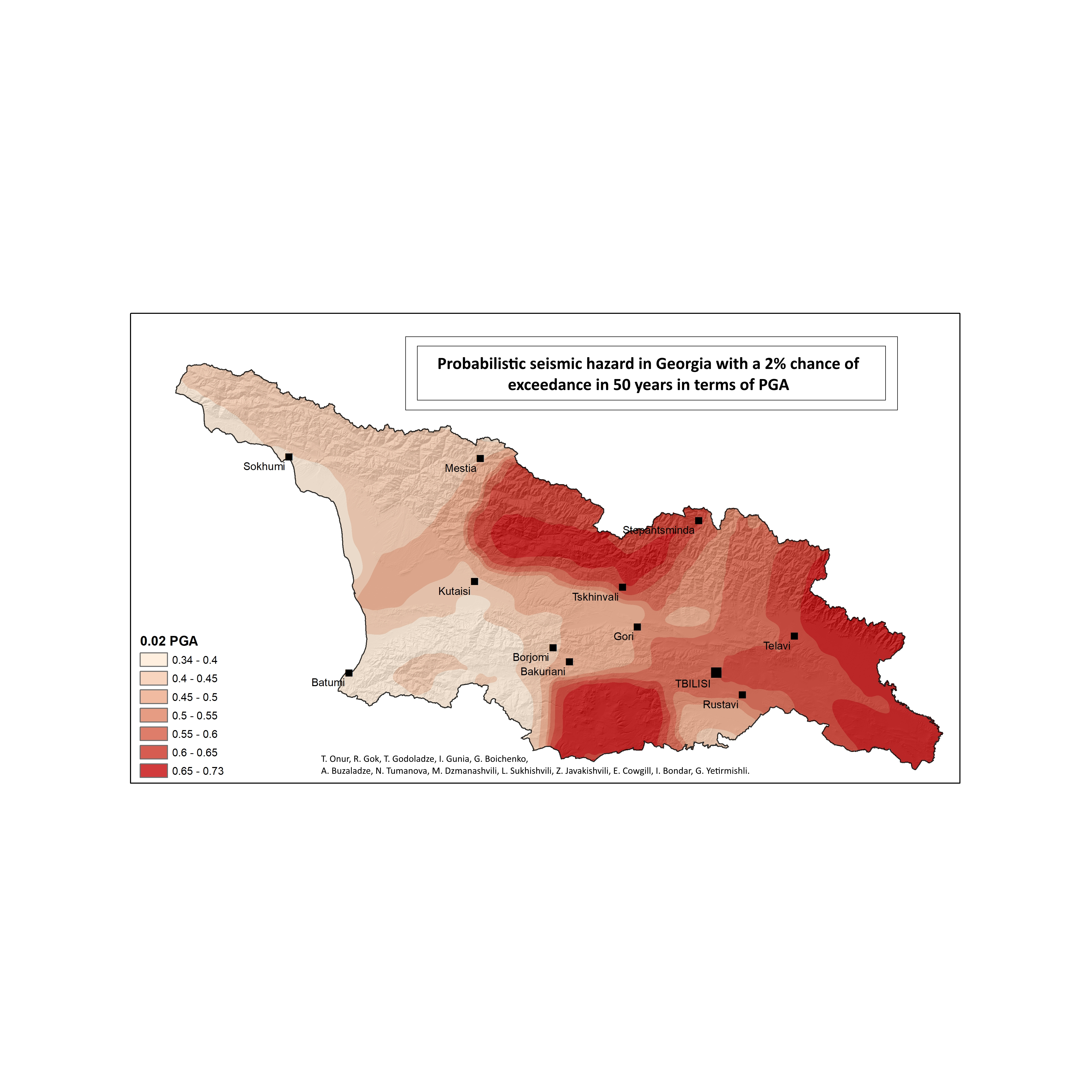 Probabilistic Seismic Hazard Assessment for Georgia